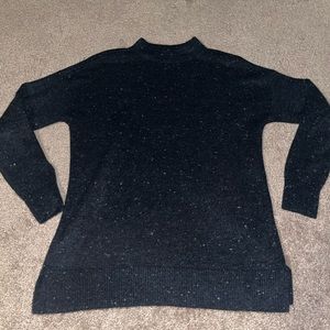 LOFT flecked mock neck tunic sweater